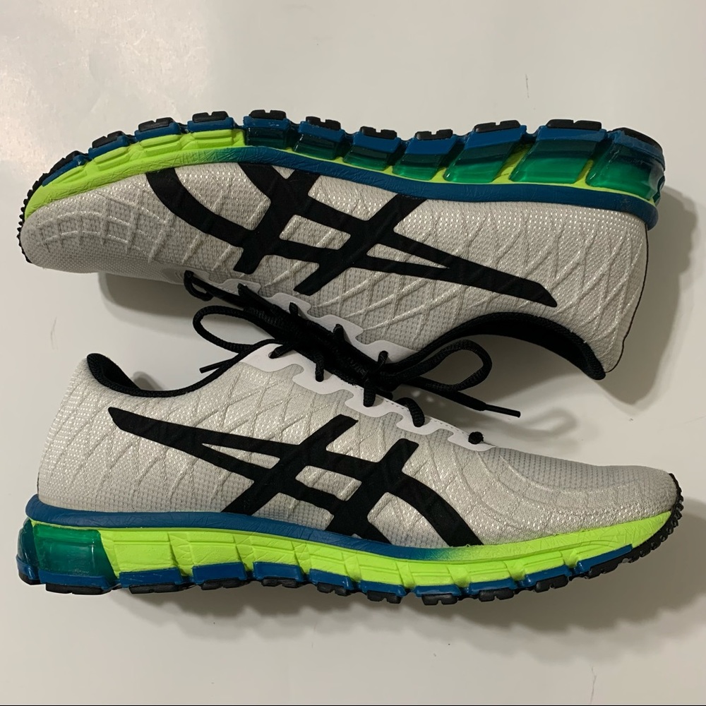 Asics Mens Gel Quantum 180 4 Shoes Size 12 White Safety-Yellow 1021A104-104 - Picture 4 of 11